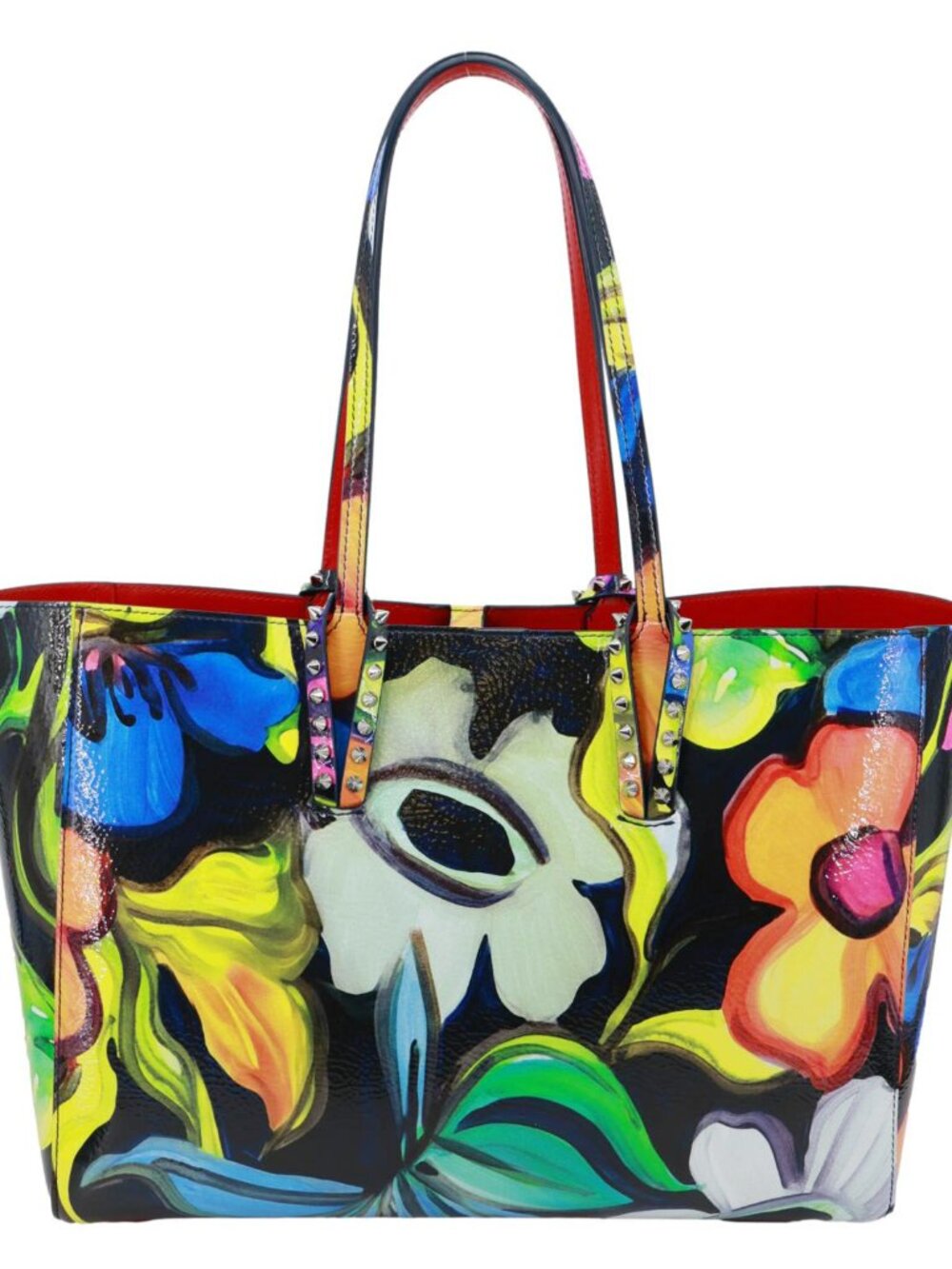 Christian Louboutin  Cabata Floral Leather Tote Bag Multicolor - Picture 3 of 15